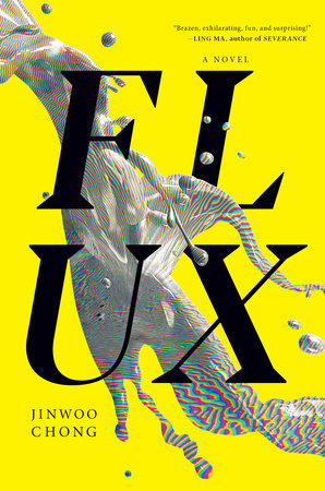 Cover of Flux: an image of pouring liquid over a yellow background