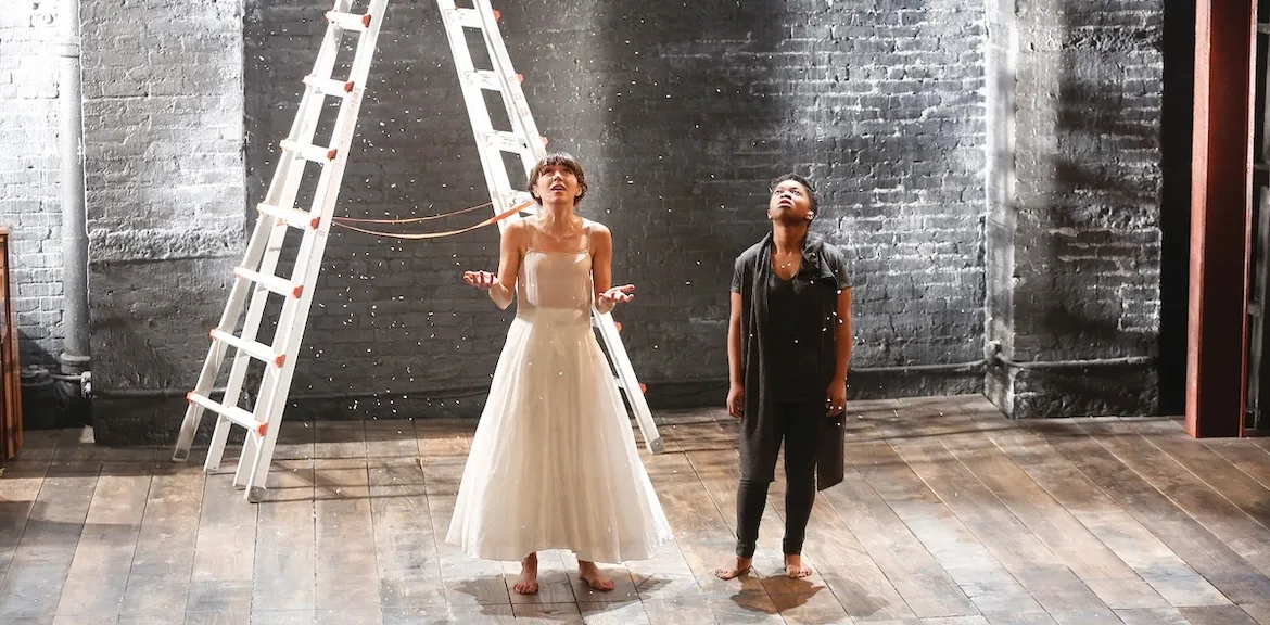 Two actors on stage