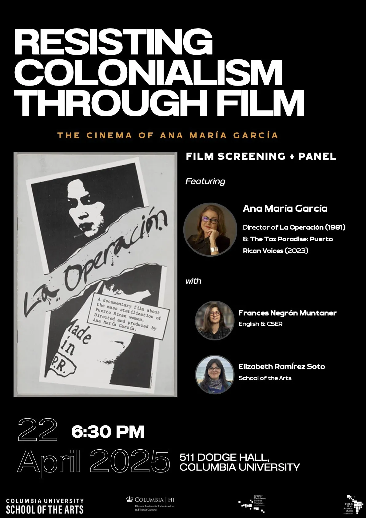 poster for Resisting Colonialism Through Film: The Cinema of Ana María García
