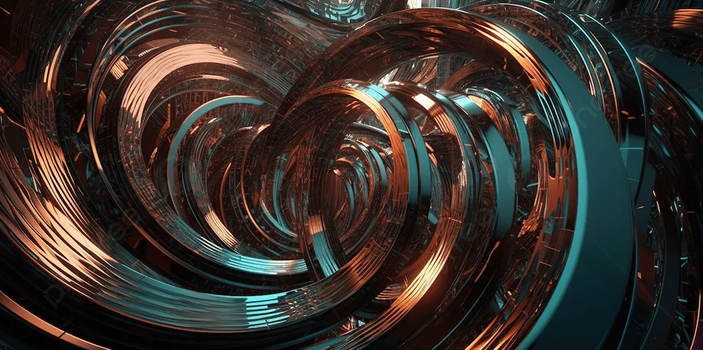 abstract design of seamless looped spirals