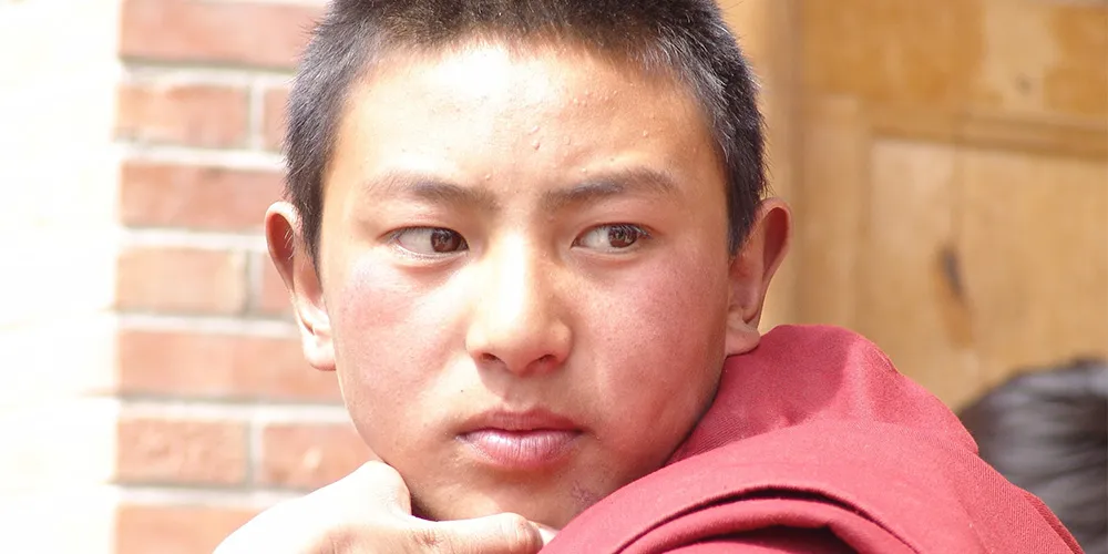 monk looking in the distance