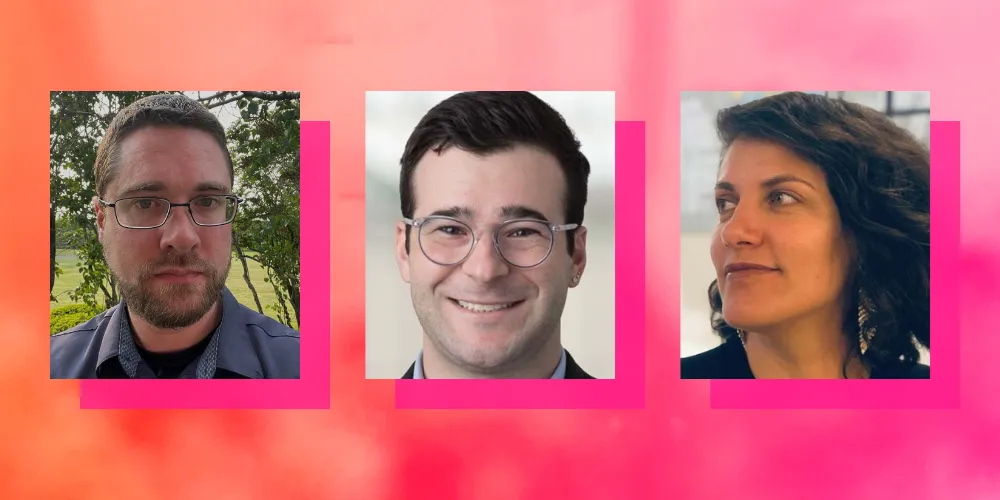 Michael Baruch '18, Matthew Gilbert '12, and Yardenne Greenspan '12.