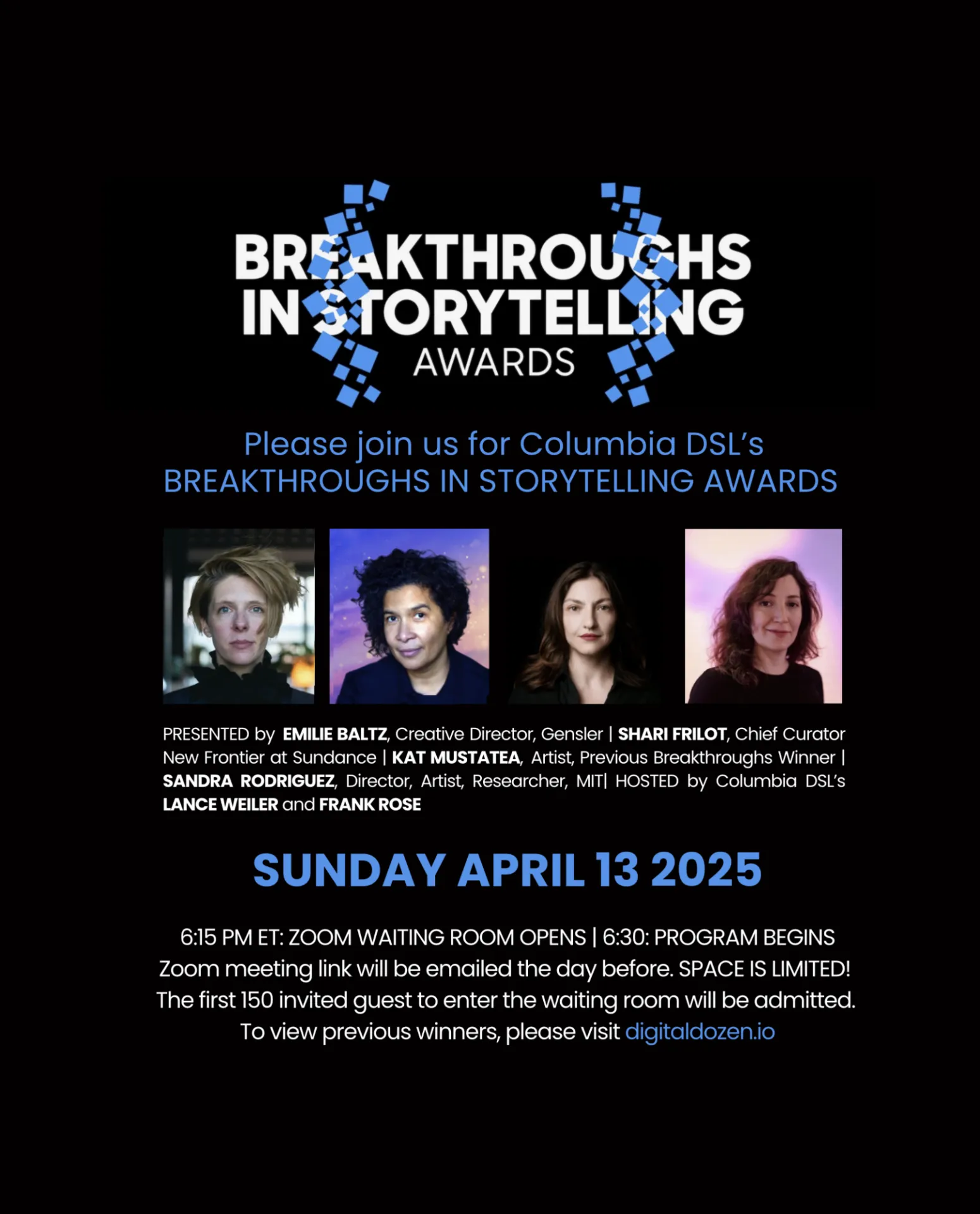 Breakthroughs in Storytelling Awards poster