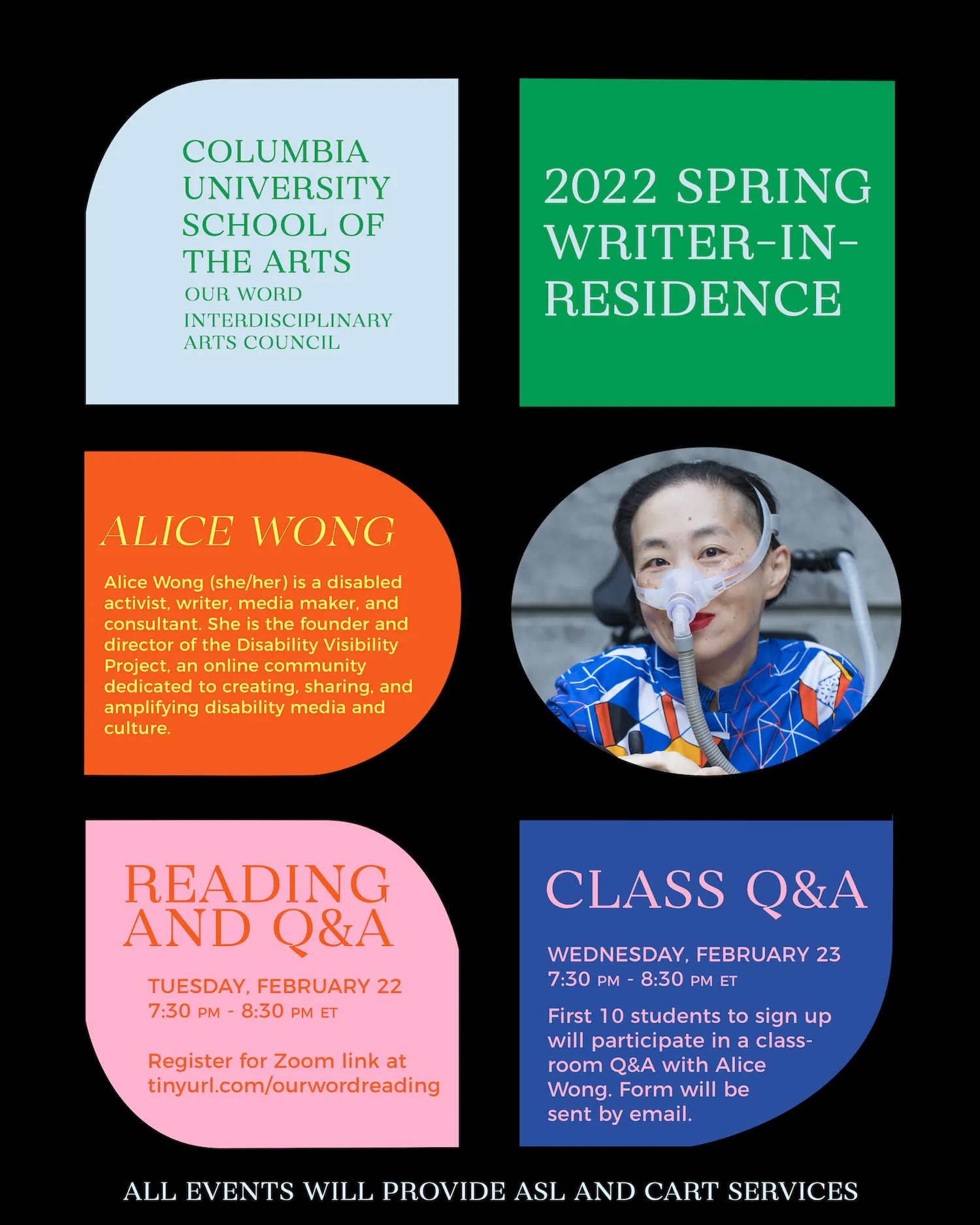 Spring 2022 Writer-in-Residence: Alice Wong