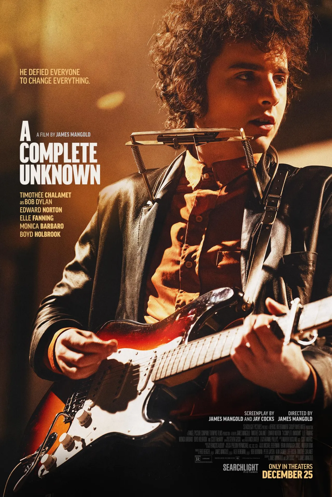 a man plays a guitar
