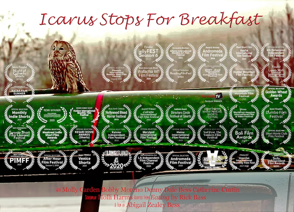 'Icarus Stops for Breakfast' Poster