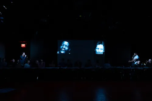 Man on stage
