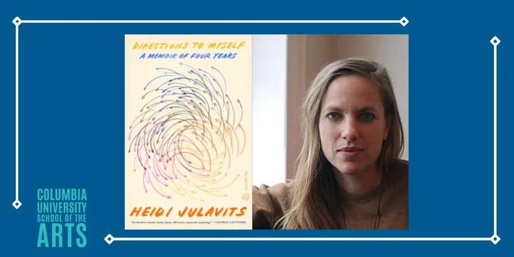 'Directions to Myself: A Memoir of Four Years' cover; Heidi Julavits headshot