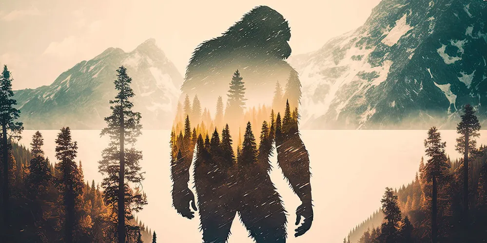 An artistic rendering of bigfoot