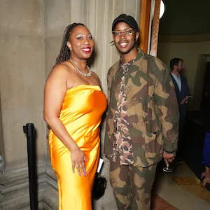 A man and woman pose