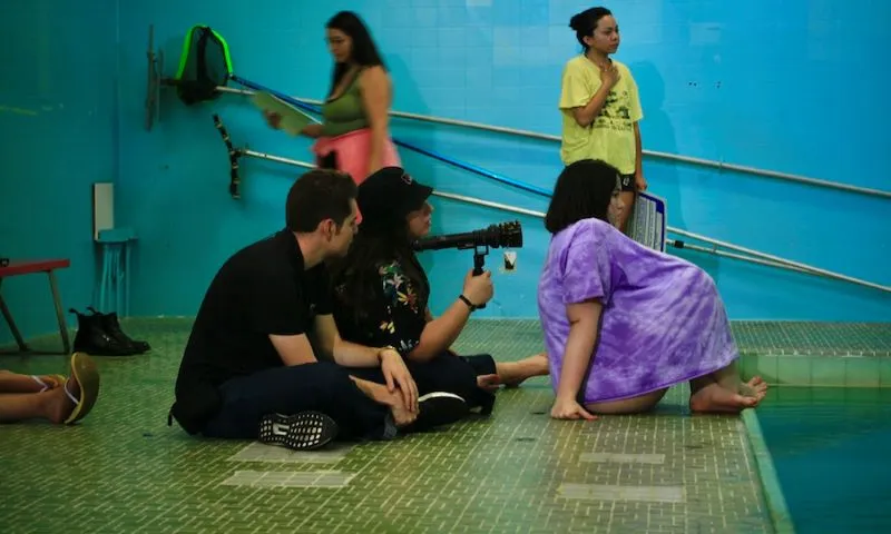 Behind the scenes of filiming 'Bye Bye Body,' a film by Charlotte Benbeniste