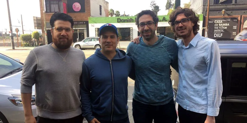 Members of Fidelio Films: (Left to right) David Figuera García ’13, Mark Raso ’12, Mauro Mueller ’13, and Mauricio Leiva Cock ’13