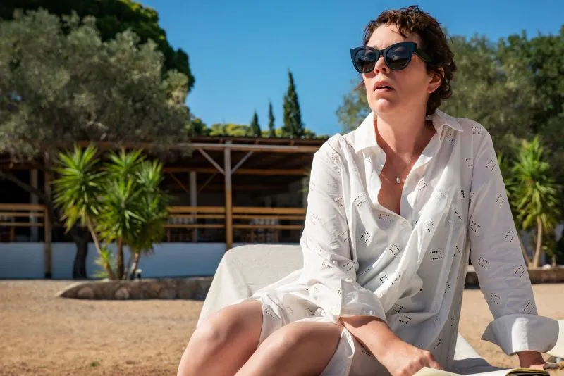 woman in white in tropical landscape