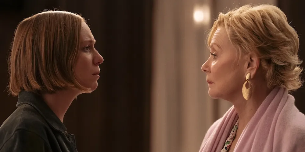 Close up of two women speaking