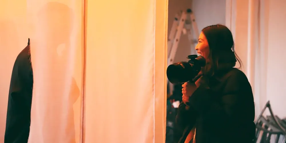 Constance Tsang on set of 'Beau'