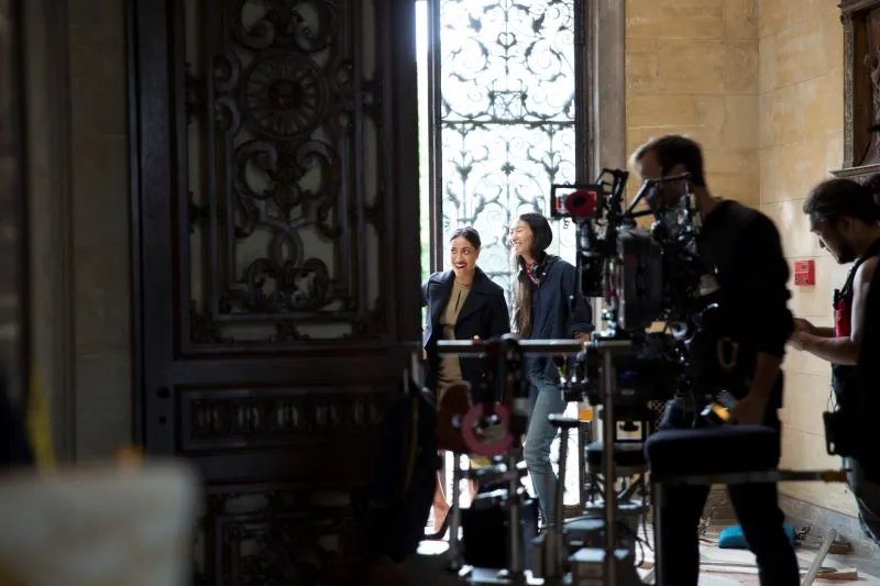 Constance Tsang on set of 'Carnivore'