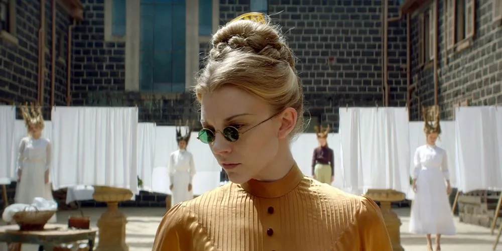 Woman in pince-nez sunglasses