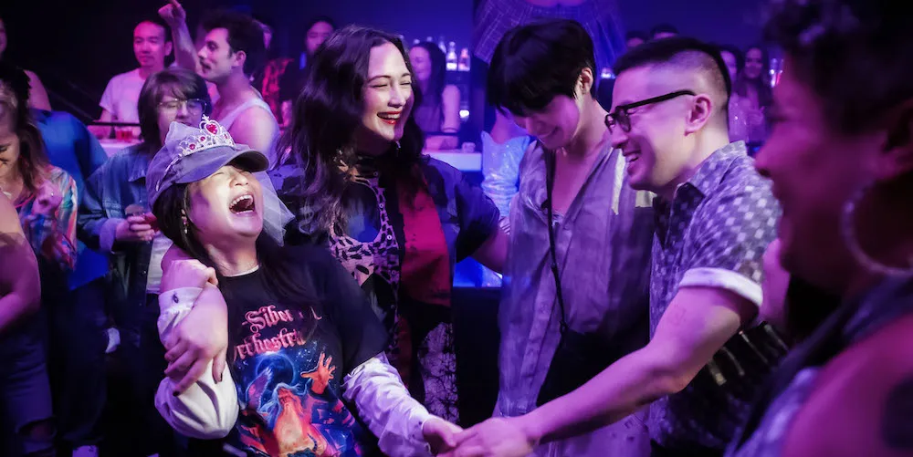 People dancing together. 