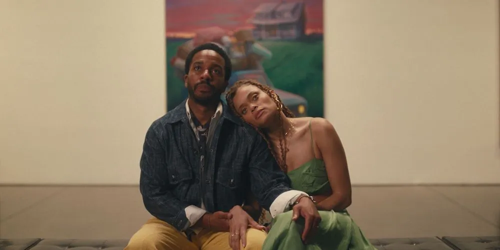Still from Exhibiting Forgiveness, couple in a museum