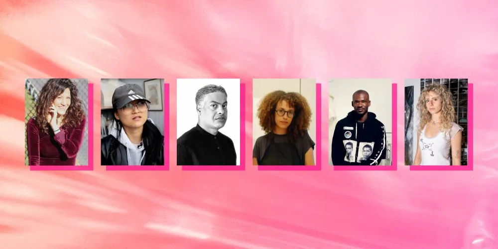Headshots of Beth Raymer '08, Anna Ting Möller '23, Kabir Carter, Patrice Renee Washington '14, Jeffrey Meris '19, and Sasha Fishman '24.