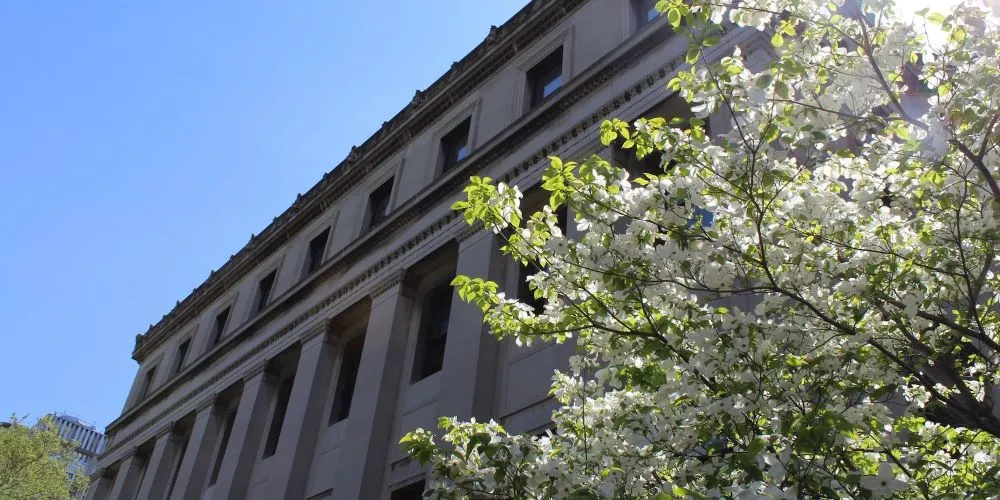 Facade of Dodge Hall building.