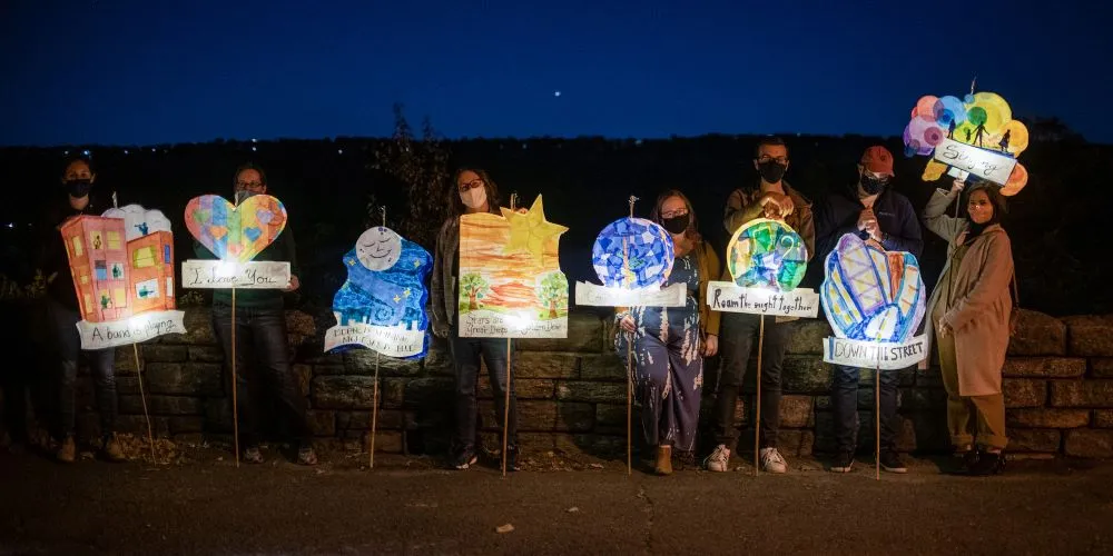 Image of attendees at Morningside Lights