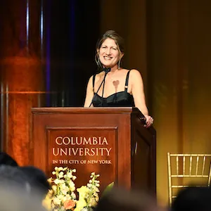 woman at a podium