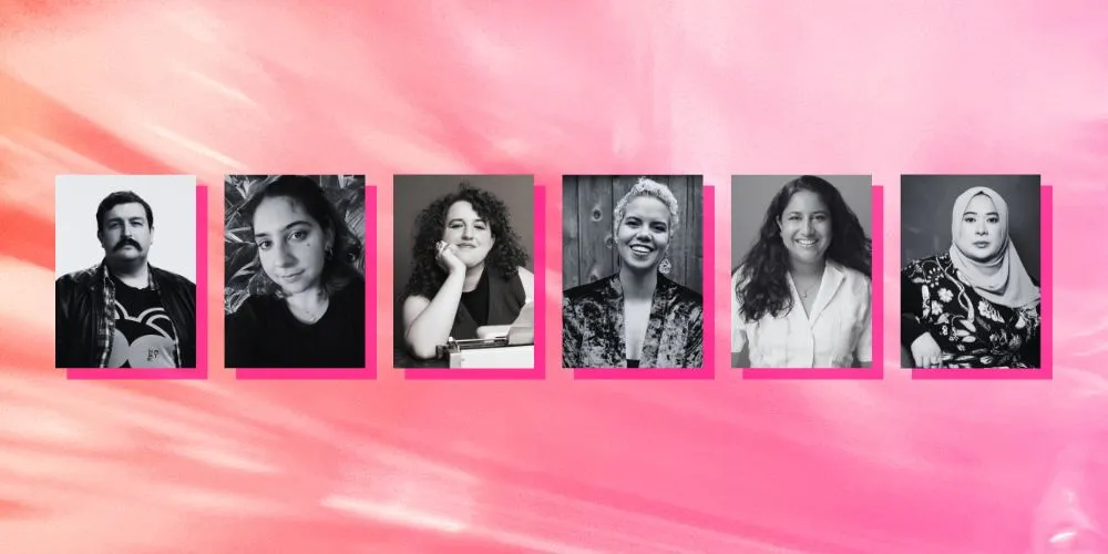 Left to right: Greg T Nanni '22, Zoe Stanton-Savitz '25, Emma Schillage '23, Alle Mims '23, Kanika Asavari Vaish '22, and Zizi Majid '20