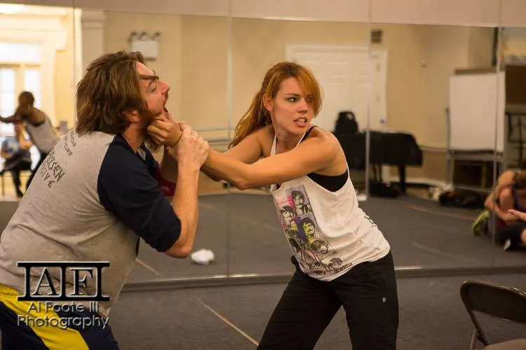 Jacqueline demonstrating unarmed combat