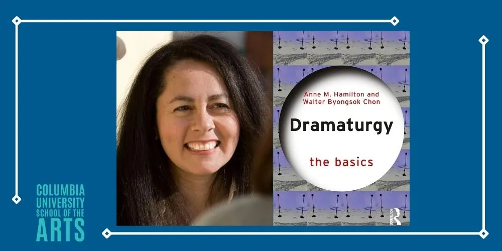Anne Hamilton headshot; Dramaturgy in Motion cover