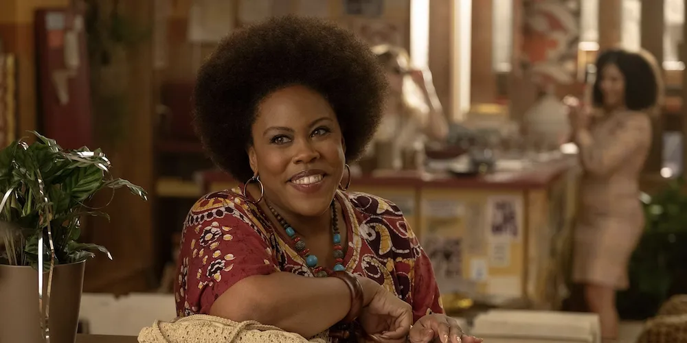 Amber Chardae Robinson ’15 in a still from Palm Royale