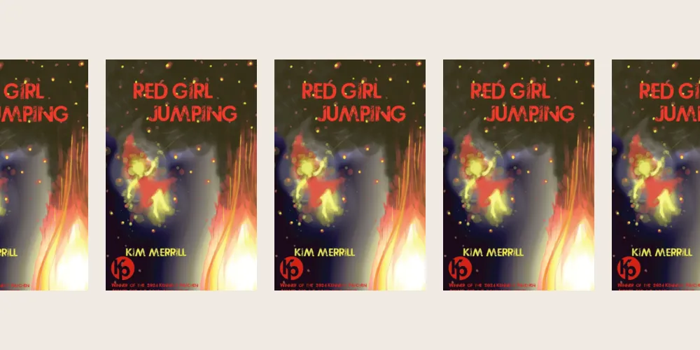 'Red Girl Jumping' book cover. 