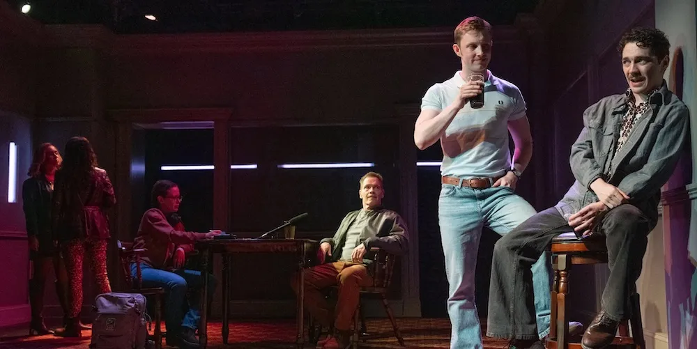 Actors on a stage. 