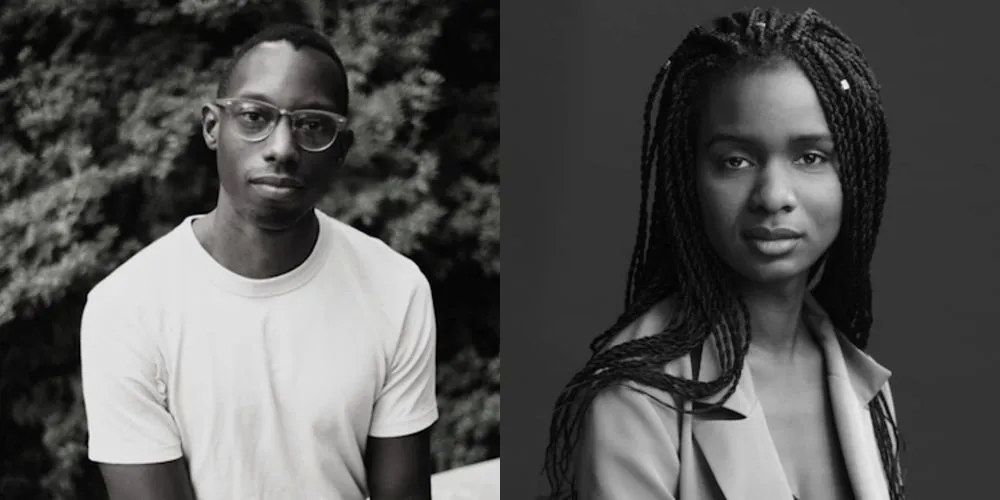 two black and white headshots