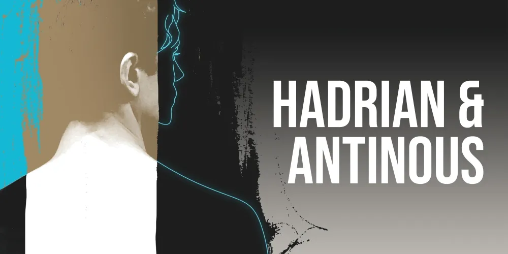 Image of a woman. Poster for 'Handrian & Antinous'