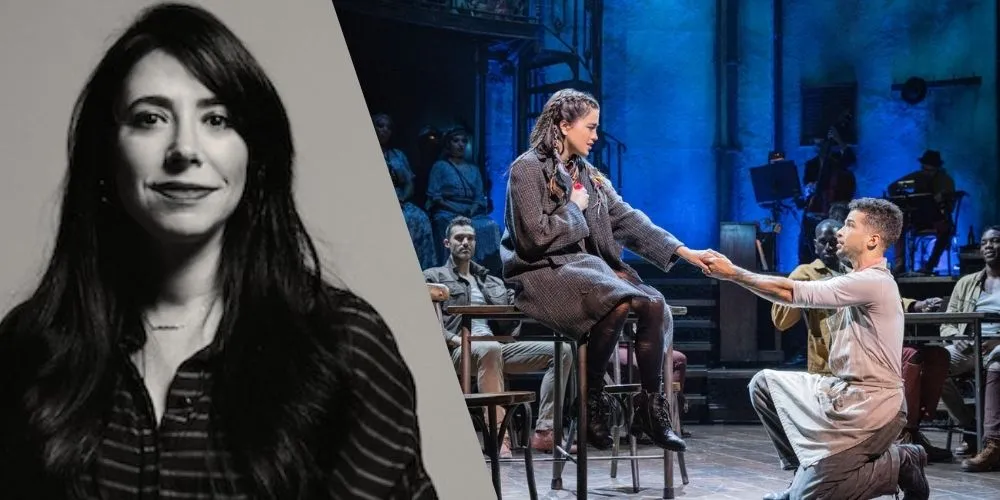Chavkin alongside a still from Hadestown