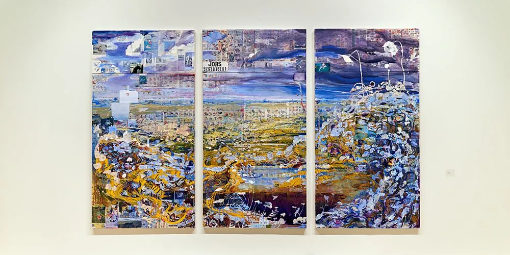 tryptic painting