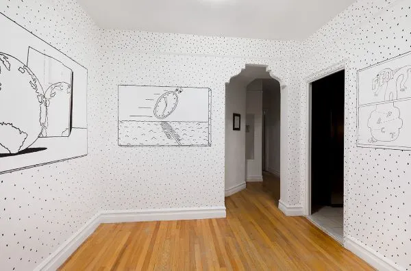 visual art installation in a house
