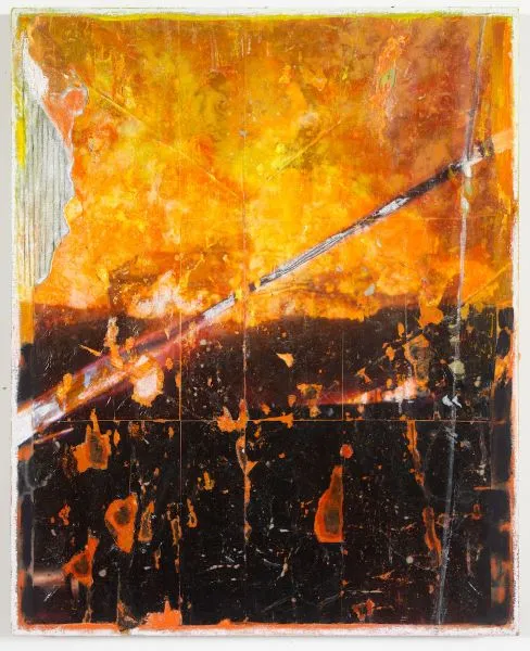 abstract visual art with textual elements
