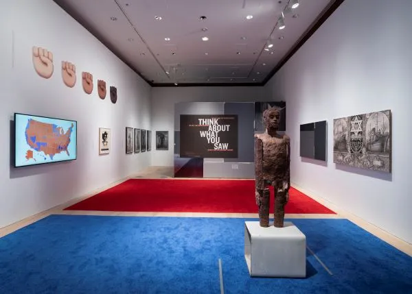 work from 'We Fight to Build a Free World: An Exhibition by Jonathan Horowitz'