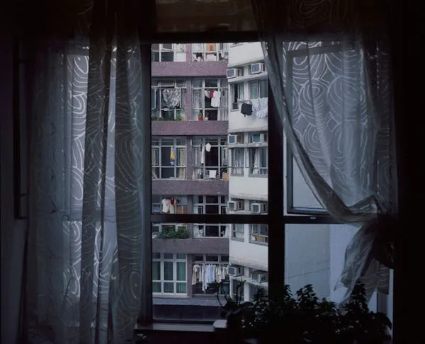 photograph of apartments from another, eye-level apartment