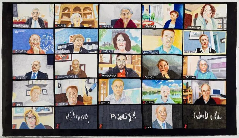 Visual art of a Zoom meeting