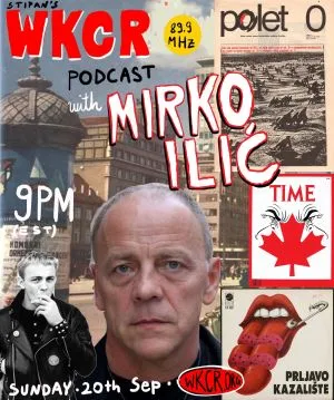 Podcast cover in the form of a zine cover.