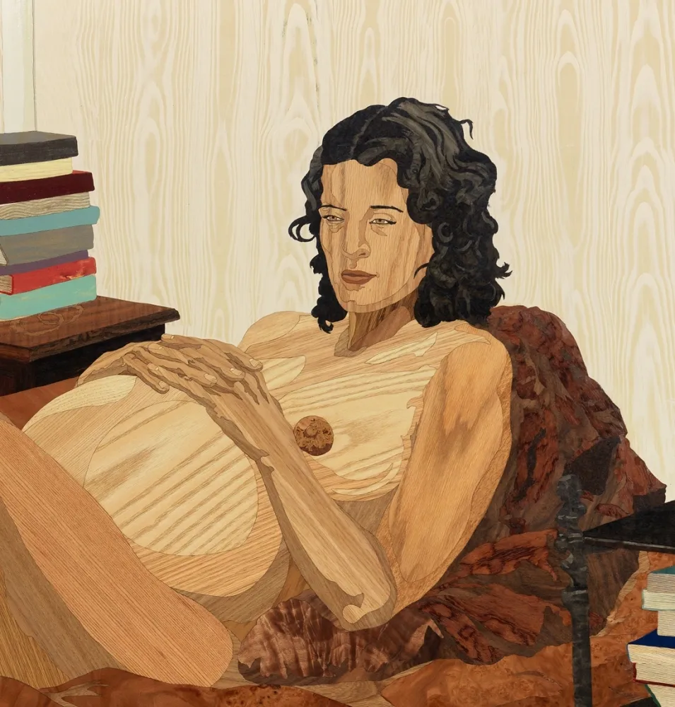 "On Thinking Thoughts are Feelings," 2020, marquetry hybrid, by Alison Elizabeth Taylor '05