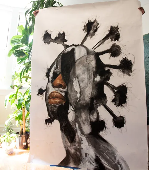 Abstract portrait of a woman.