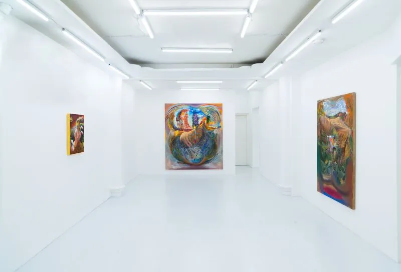 Installation shot of 'What Do You See When You Close Your Eyes and Nod “Yes”?' by Dylan Vandenhoeck '17
