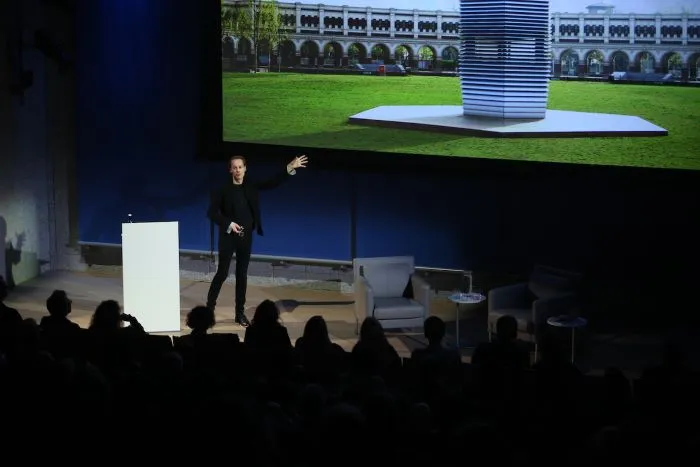 Daan Roosegaarde at The Forum, October 23, 2019. Photo by Bruce Gilbert.