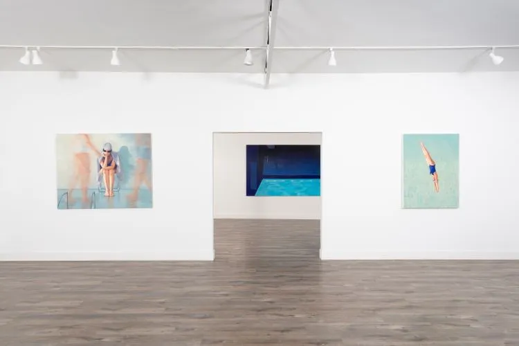 Painting displayed in gallery