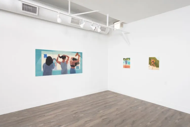 Painting displayed in gallery