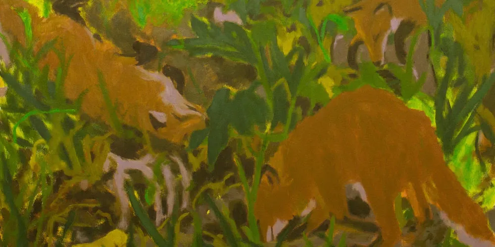 Andie Carver, 'Reemergence' (Detail, oil on canvas, 50 in. x 46 in., 2023. Photo courtesy of the artist.)